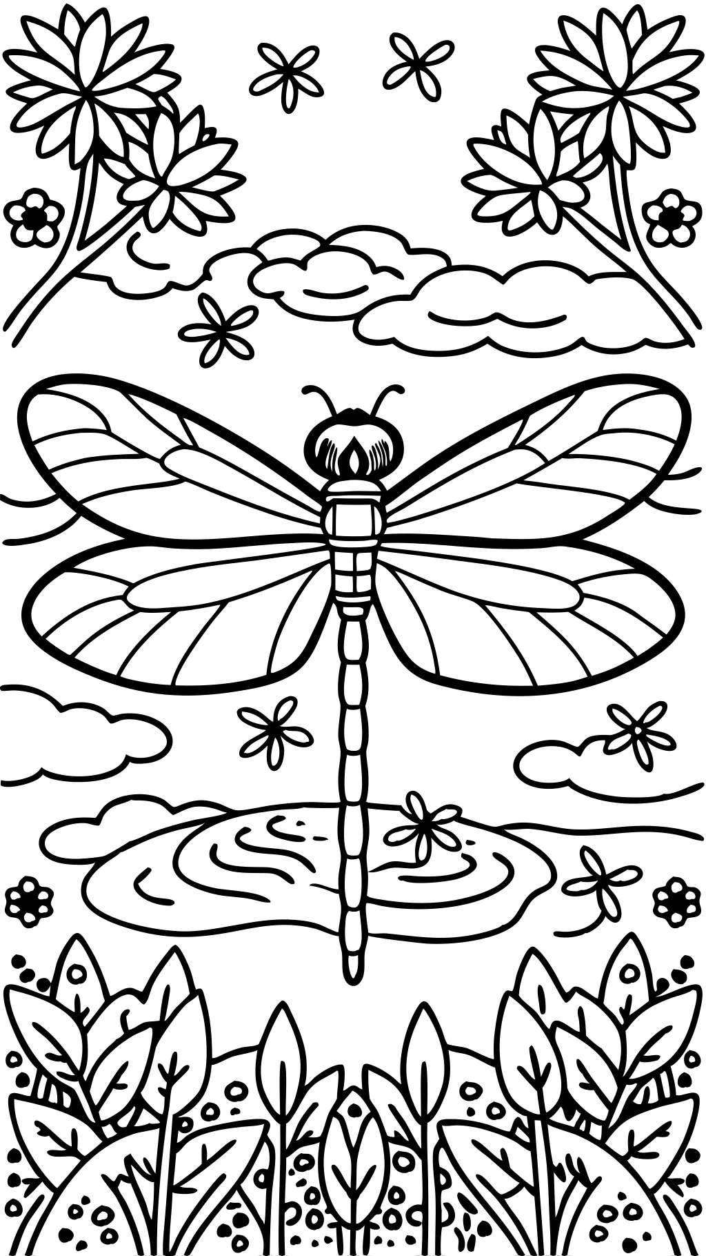 dragonfly coloring page